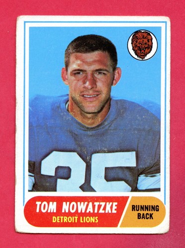 1968 Topps Fußball # #78 Tom Nowatzke niedrige Qualität