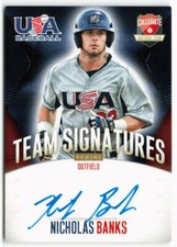 2014 Nicholas Banks Panini USA Rookie Auto 398/399