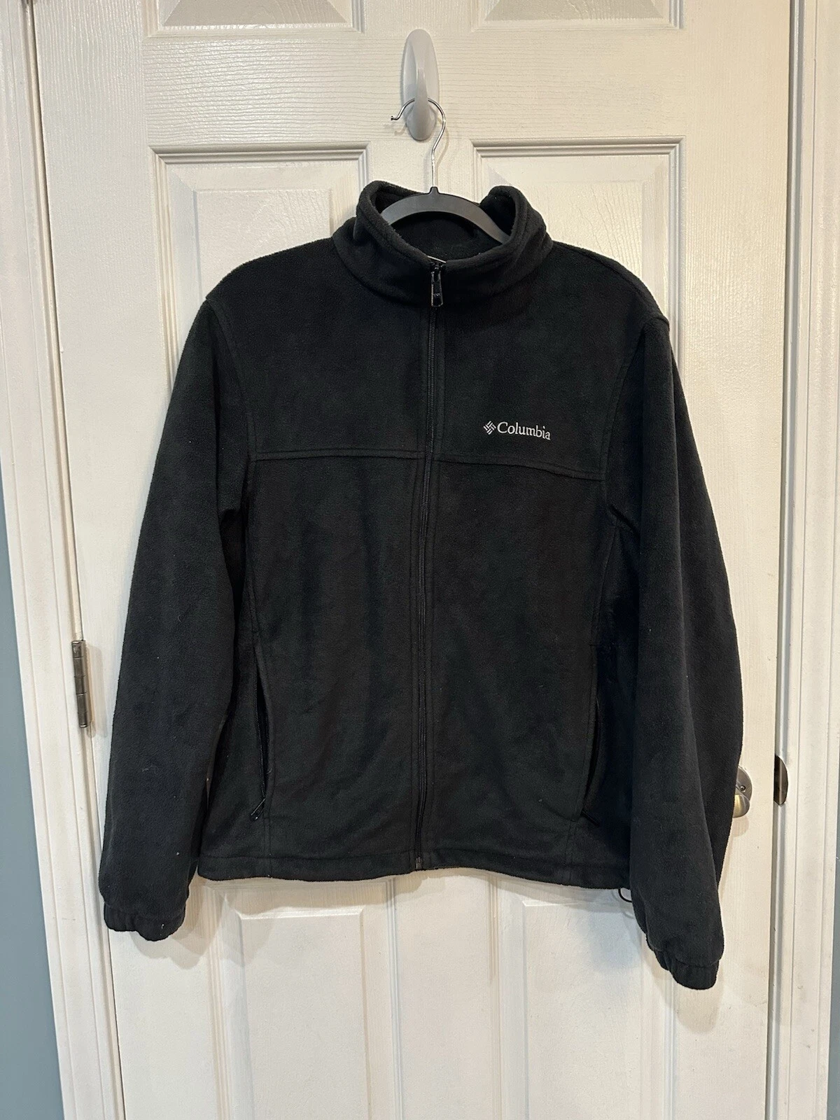Columbia Fleece Jacket Mens Size Medium Black Full Zip