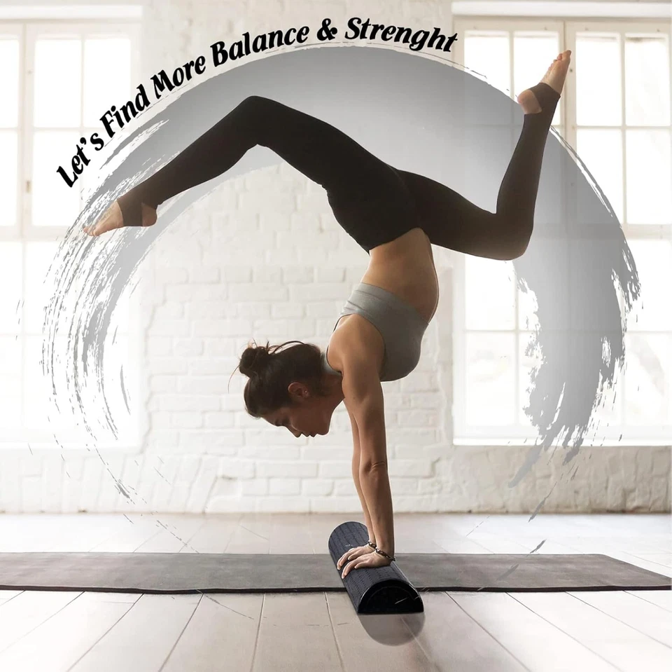 Rodillo de espuma medio redondo de alta densidad soporte para aliviar el dolor, fisioterapia Foto 3 de 4