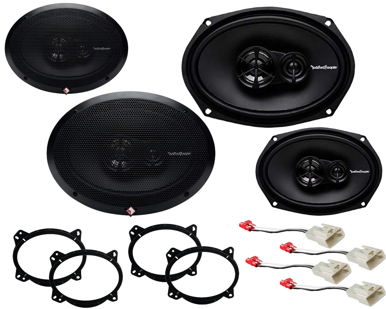 Rockford Fosgate 6x9" Front Door & Rear Deck Speakers for 2002-2011 Toyota Camry