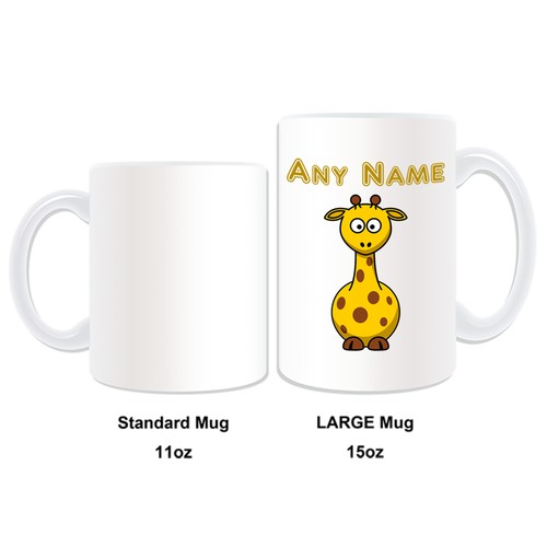 Personalised Gift Giraffe Mug Money Box Cup Customise Name Message Coffee Silly - Picture 17 of 20