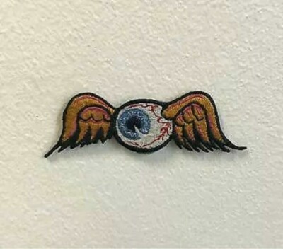 beautiful Eye Ball Wings Art Badge Clothes Iron or Sew on Embroidered Patch
