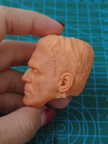 1/6 1/12 1/18 Scultura testa Frankenstein scolpita per action figure maschili giocattoli corpo - Foto 4 di 8