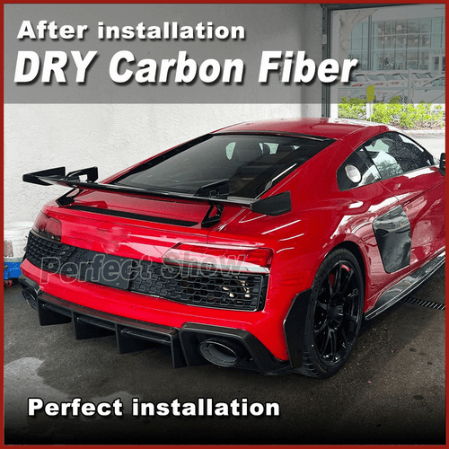 For Audi R8 V10 GT Coupe 20UP TT TTS DRY Carbon Rear Boot Trunk Spoiler Wing Lip - Bild 10 von 14