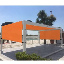3-9ft Replacement Pergola Shade Cover Awning Garden Canopy Panel w/Rod Orange