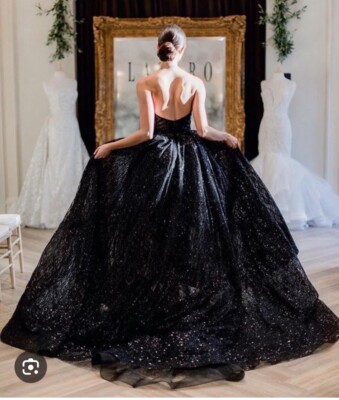 Lazaro Black Wedding Dress "Veronica" | eBay