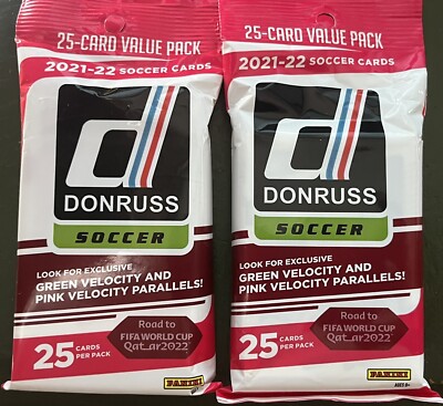 2 x 2021-22 Donruss Soccer FIFA Road To Qatar Jumbo Pack Pele Auto Kaboom RC's??