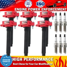 6 Pack Ignition Coils & Iridium Spark Plugs For 2011-2015 Dodge Durango 3.6L V6