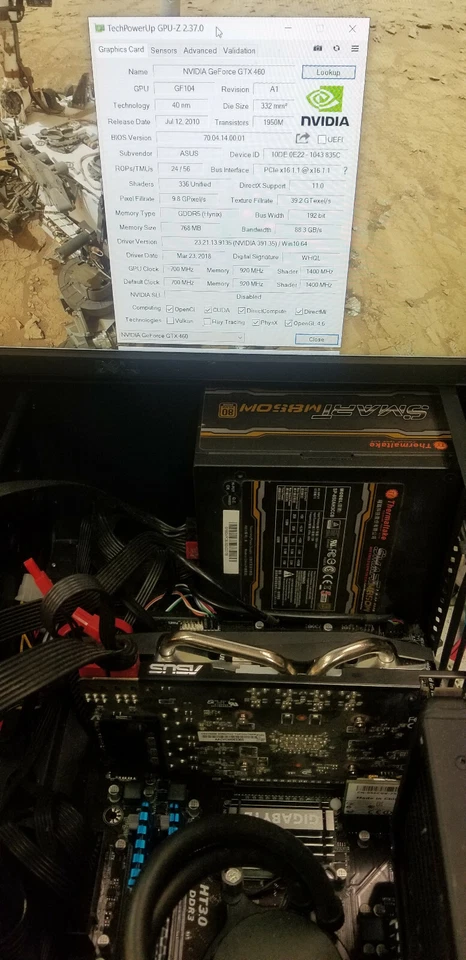 Asus Nvidia GeForce GTX 460 768MB DDR5 Video Card DVI HDMI PCI Express #S43 - Image 2 of 4