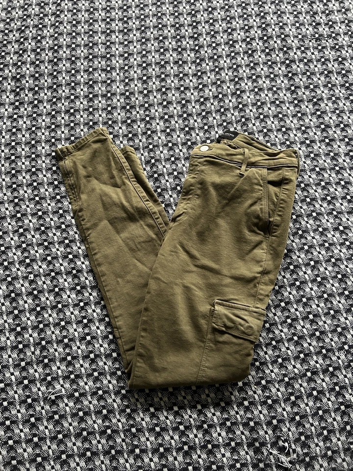 Pantalones cargo ajustados negros orquídea verde oliva talla 28 Foto 2 de 4