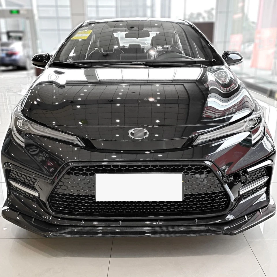Spoiler labial parachoque dianteiro estilo carbono divisor para Toyota Corolla SE XSE 2020-25 - Imagem 4 de 4