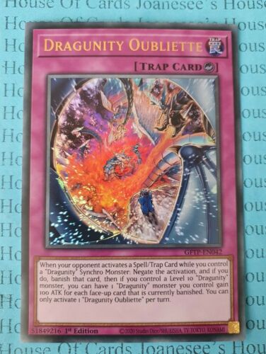 Dragunity Oubliette GFTP-EN042 Ultra Rare Yu-Gi-Oh Card 1st Edition New - Picture 1 of 3
