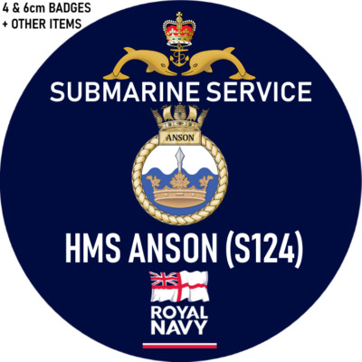 Royal Navy SUBMARINE SERVICE Pin Anstecker HMS ANSON Abzeichen Schlüsselanhänger & mehr