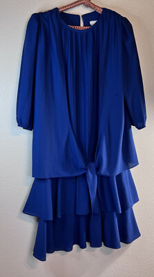 Vintage Good Times Size 9/10 Drop Waist Pleated Dress Tiered Layered USA