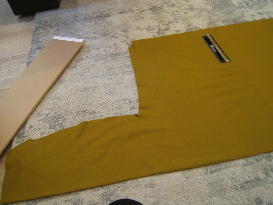 ¿Ocre hervido vintage nuevo stock antiguo? 80% Lana 20% Nylon Tela Yardage 1 yarda +13" Foto 2 de 4