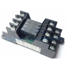 RB105-DE DC24V(4pcs) PCB Mount SPST NO Relay with RS4N-DE Relay Socket 1Set
