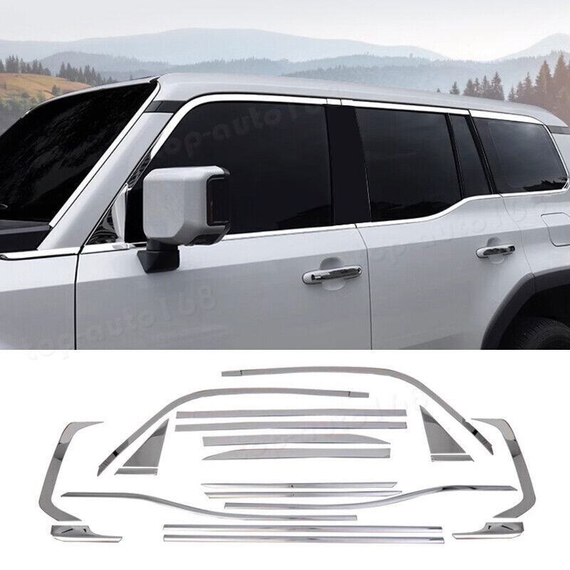 Toyota Land Cruiser 24-25 Chrome Steel Window Frame Strip Sill Molding Cover  