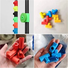 SquEqu 10-Pack Fishing Pole Mount Storage Organizer Silicone Clip Bracket