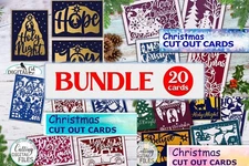 Christmas Cards bundle SVG Cricut Cut Files Designs DIGITAL DOWNLOAD