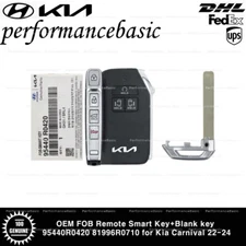 OEM FOB Remote Smart Key+Blank key 95440R0420 81996R0710 for Kia Carnival 22-24