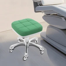 Square Rolling Stool, SPA Salon Stool, Green Rolling Stool Chair Free Standing