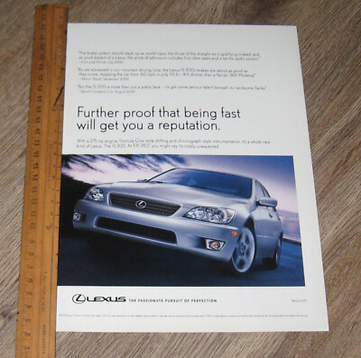 LEXUS Car AD 2001 IS 300 original ONE magazine page advertisement