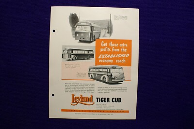 LEYLAND TIGER CUB BUS WESTERN WELSH TRINIDAD DENMARK ADVERTISMENT FLYER 1955