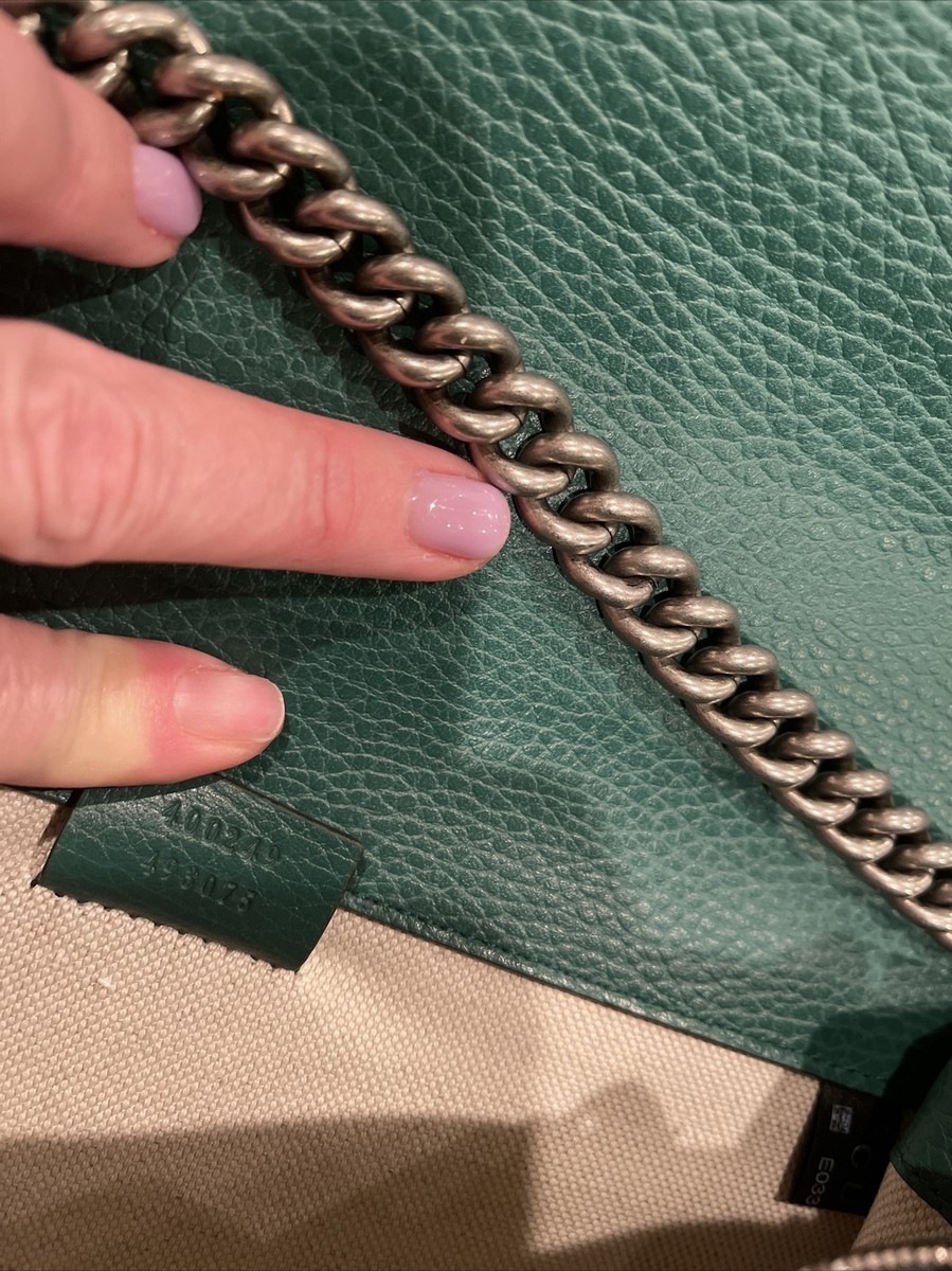 GUCCI DIONYSUS GREEN SHOULDER BAG 400249 CAOGX With Hardware GUCCI DIONYSUS GREEN SHOULDER BAG 400249 CAOGX With Hardware
