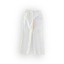 St John Sport White Cotton Stretch High Rise Pants Size 6
