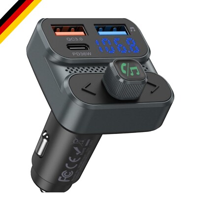 Bluetooth FM Transmitter Auto, 36W PD & 15W QC, CVC Rauschunterdrückung