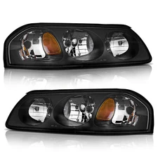 Headlights For 2000-2005 Chevy Impala Chrome Headlamps Assembly Left+Right Pair