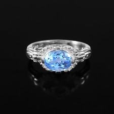Flawless Fine Blue Spinel 925 Sterling Silver Handmade Ring Birthday Gifts