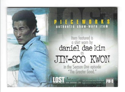 Lost Season 1 One PW-9 Daniel Dae Kim Jin-Soo Kwan Pieceworks Costume Card - Picture 2 of 2