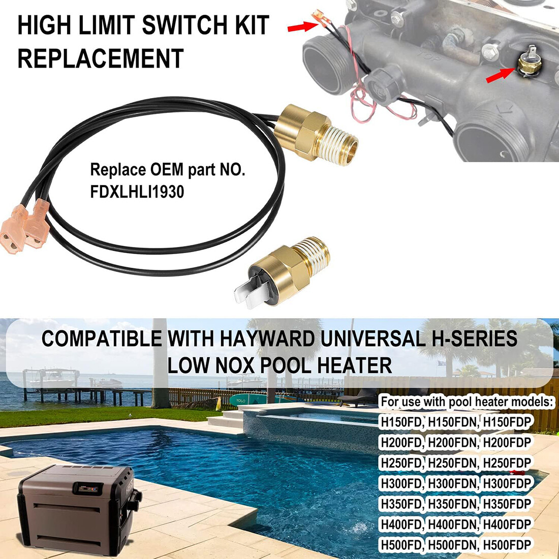 HAXHLI1930 Ssensor FDXLHLI1930 High Limit Heater Part Kit for