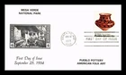 PUEBLO INDIAN POTTERY SAN ILDEFONSO 1977 MESA VERDE NATIONAL PARK CACHET FDC UNA
