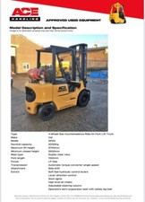 CAT 2000KG Gas Forklift Hire-&pound;44.99pw Buy-&pound;6750 HP-&pound;33.71pw ONLY VAT DEPOSIT REQ