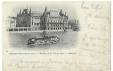 Old postcard postcard Universal Exhibition 1900 Paris boat pavilion