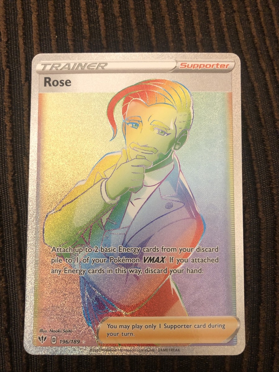 rainbow rose pokemon card price Rose 196/189 RAINBOW Flammende Finsternis Pokemon Karte kaufen