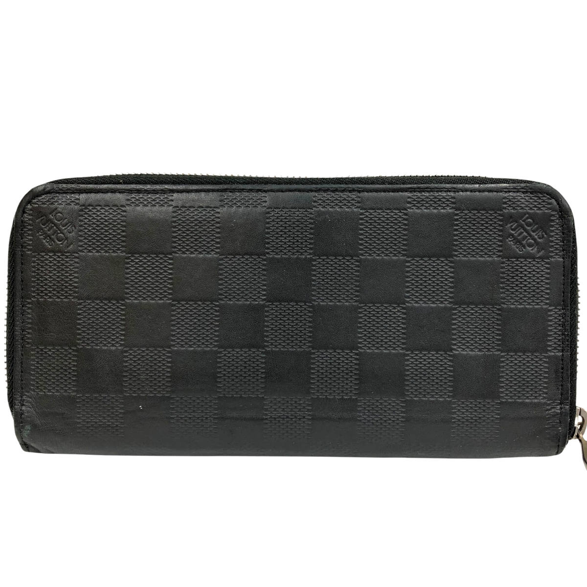 Auth Louis Vuitton Zippy Wallet Vertical Long Wallet Damier Infini