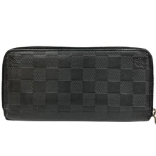 Auth Louis Vuitton Zippy Wallet Vertical Long Wallet Damier Infini N63548 CA1199