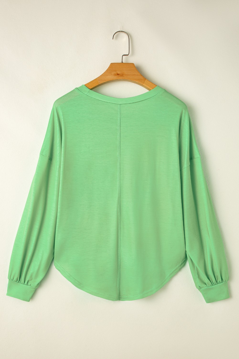 Green Blue Striped Top S Drop Shoulder Colourblock Loose Fit T-Shirt UK Size 8 image 3
