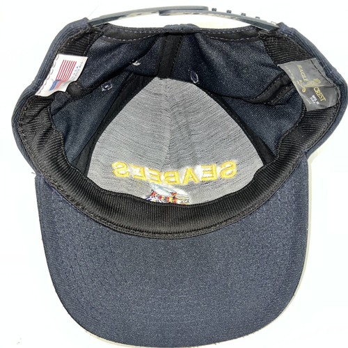 Eagle Crest Made In USA Seabees Can Do Snap Bk Cap Hat 1 Size Embossed Navy blue - Picture 8 of 11