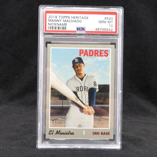 2019 Topps Heritage PSA Graded 10 Manny Machado "NICKNAME" #520 MLB Baseball