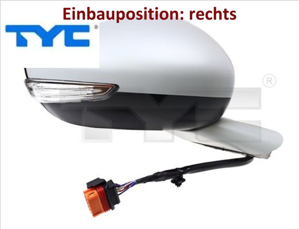 TYC 326-0111 AußEnspiegel Rechts Spiegel AußEn FüR Peugeot-image