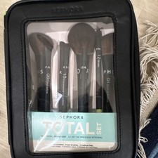 Sephora TOTAL SET Vegan Makeup Brush Collection with Bag, Foundation, Concealer