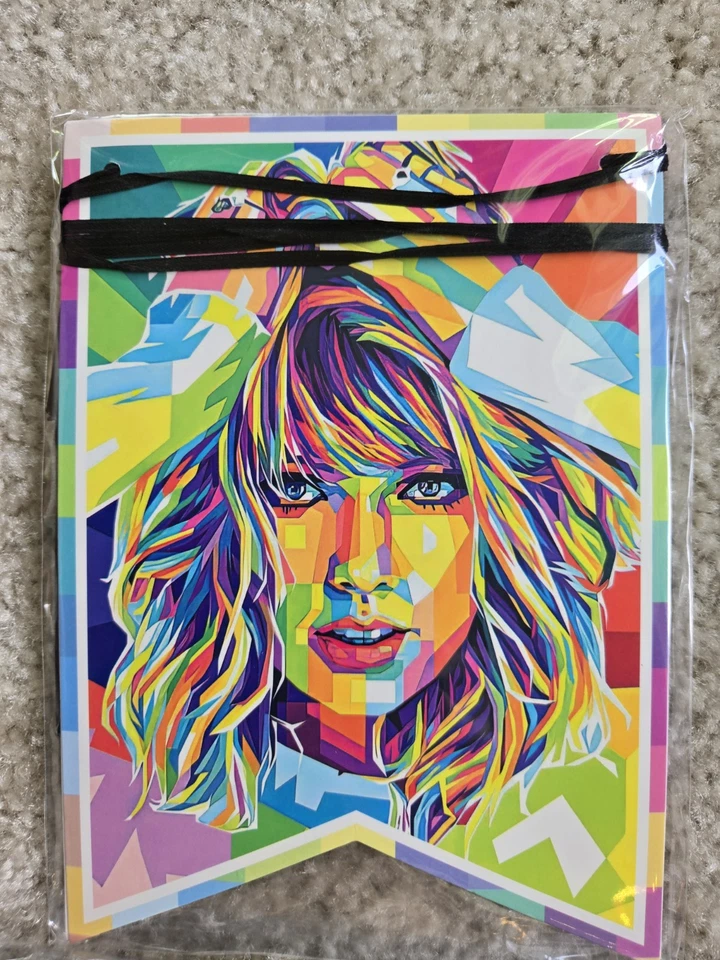 泰勒·斯威夫特派对用品套装全新 5x 3 英尺横幅生日 BD 横幅免费礼物 — 第 3/4 张图片