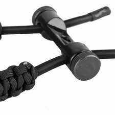 (Black)Archery Equipment Adjustable Compound Wrist Rope Polyester Braided S OH