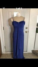 Stretchy Onyx, Blue Summer, Formal Prom, Homecoming Evening Gown, Dress, Size 4
