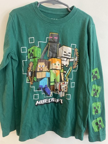 Minecraft Kids Hoodie & Long Sleeve Shirt Bundle - Size Small (6/7) Creeper - Picture 6 of 12